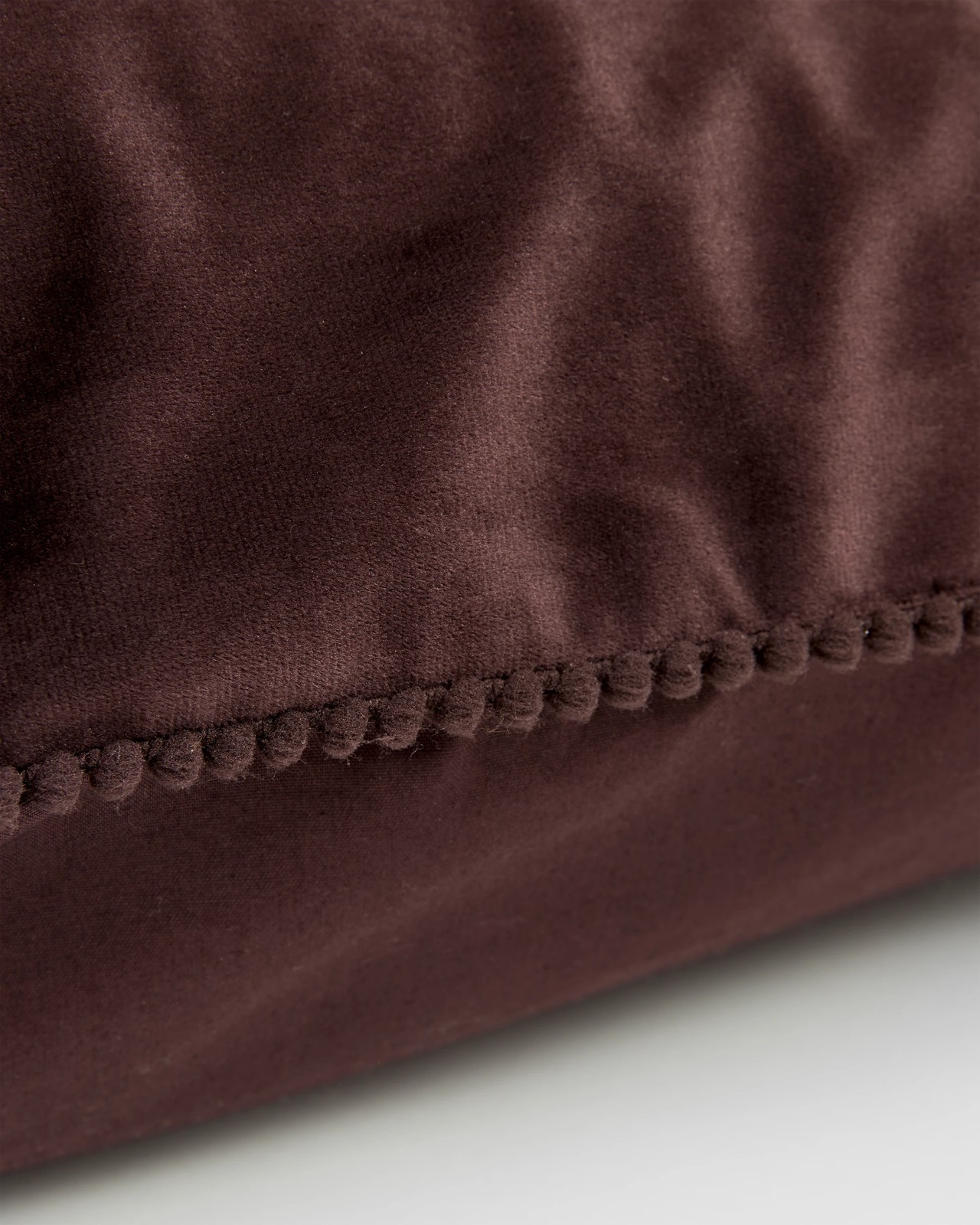 Lacy Velvet European Pillowcase - Chocolate 2 of 3