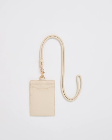Pebble Card Holder with Lanyard Strap