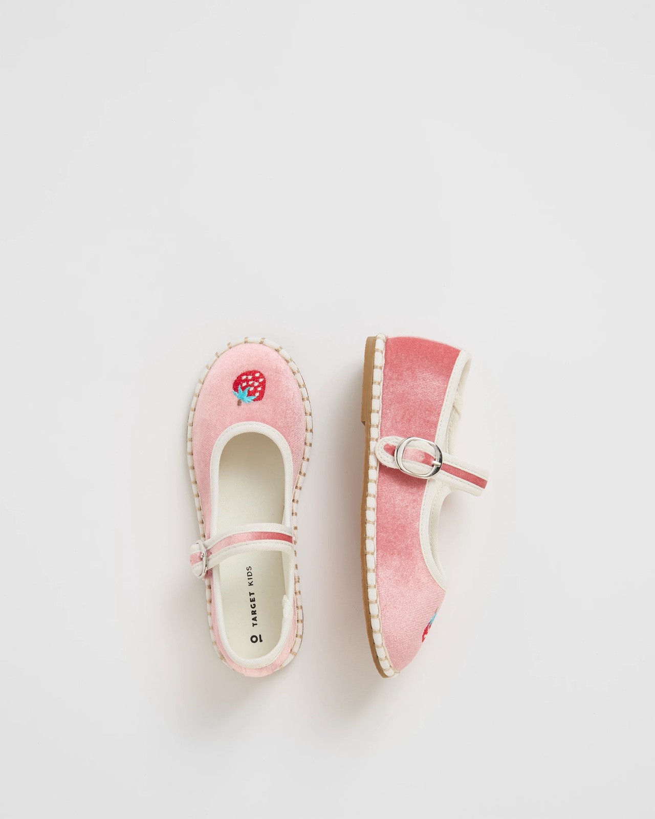 Embroidered Fruit Espadrille Pumps - Pink Strawberry 3 of 3