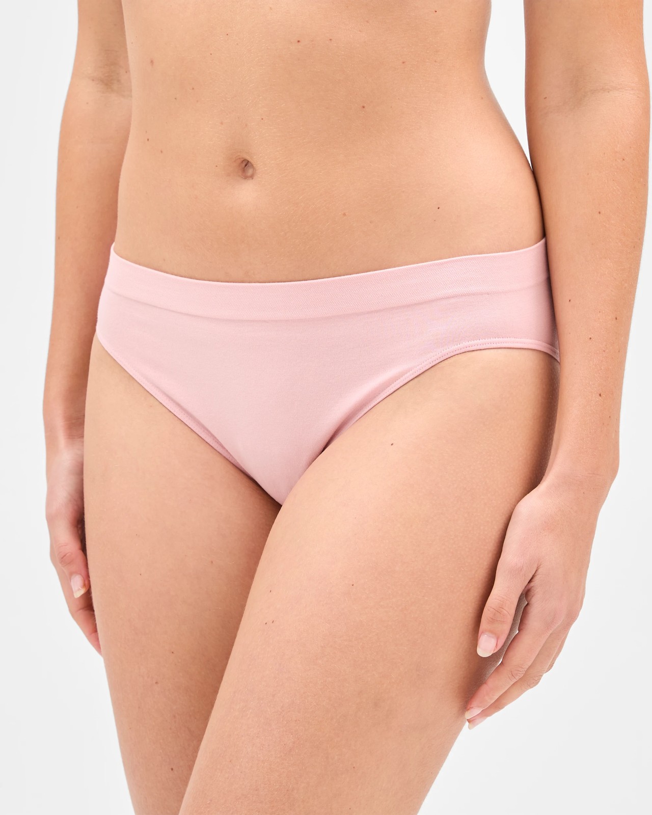 Australian Cotton Blend 2 Pack Seamfree Bikini Briefs - Soft Rose 3 of 4