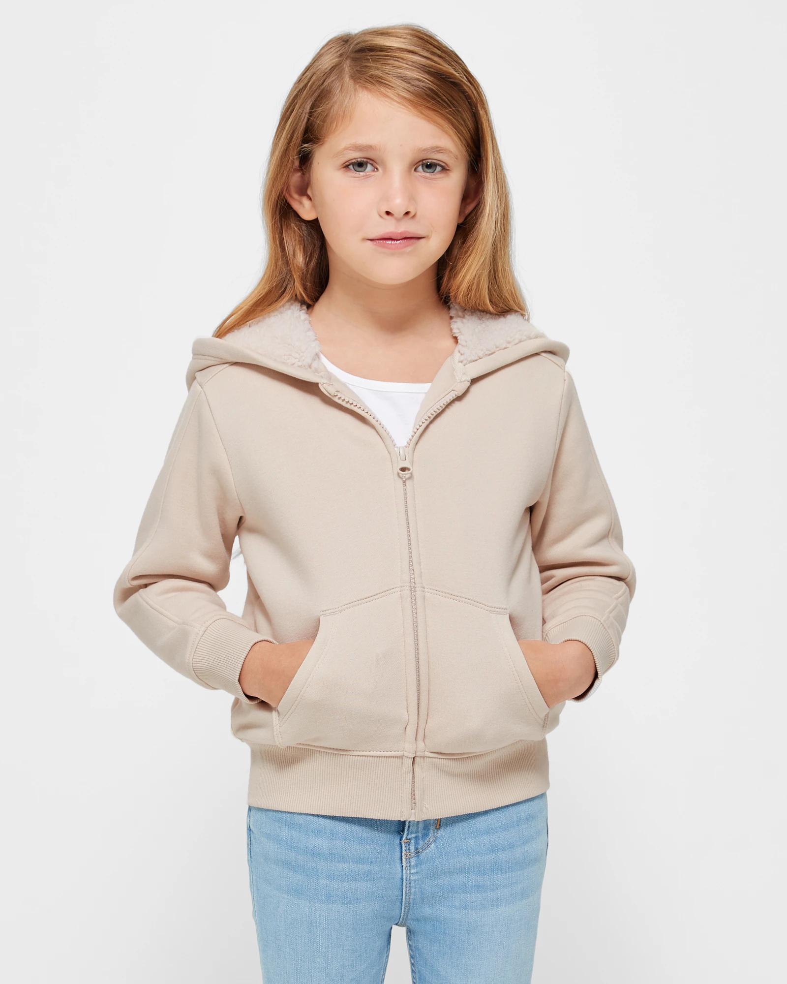 Hooded sherpa sweater deals