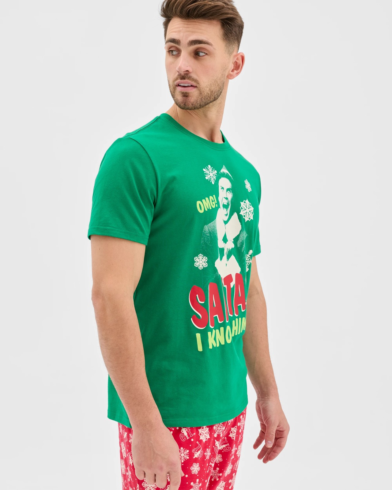 Short Sleeve Top and Shorts Christmas Pyjama Set 5 of 5