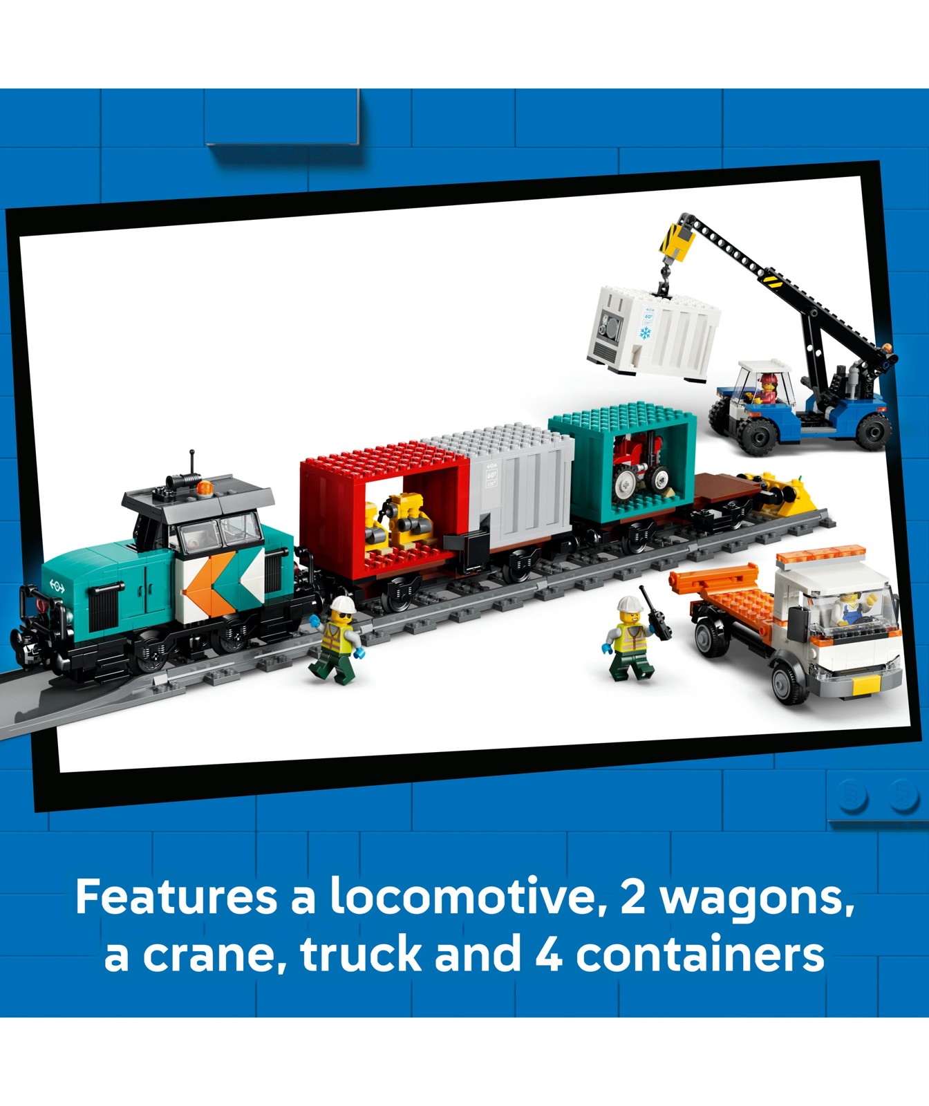 Pre-Order LEGO® City Harbour Freight Train with Crane & Truck 60509 3 of 5