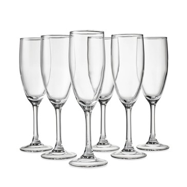 Flute Glasses, Set of 6 - Anko