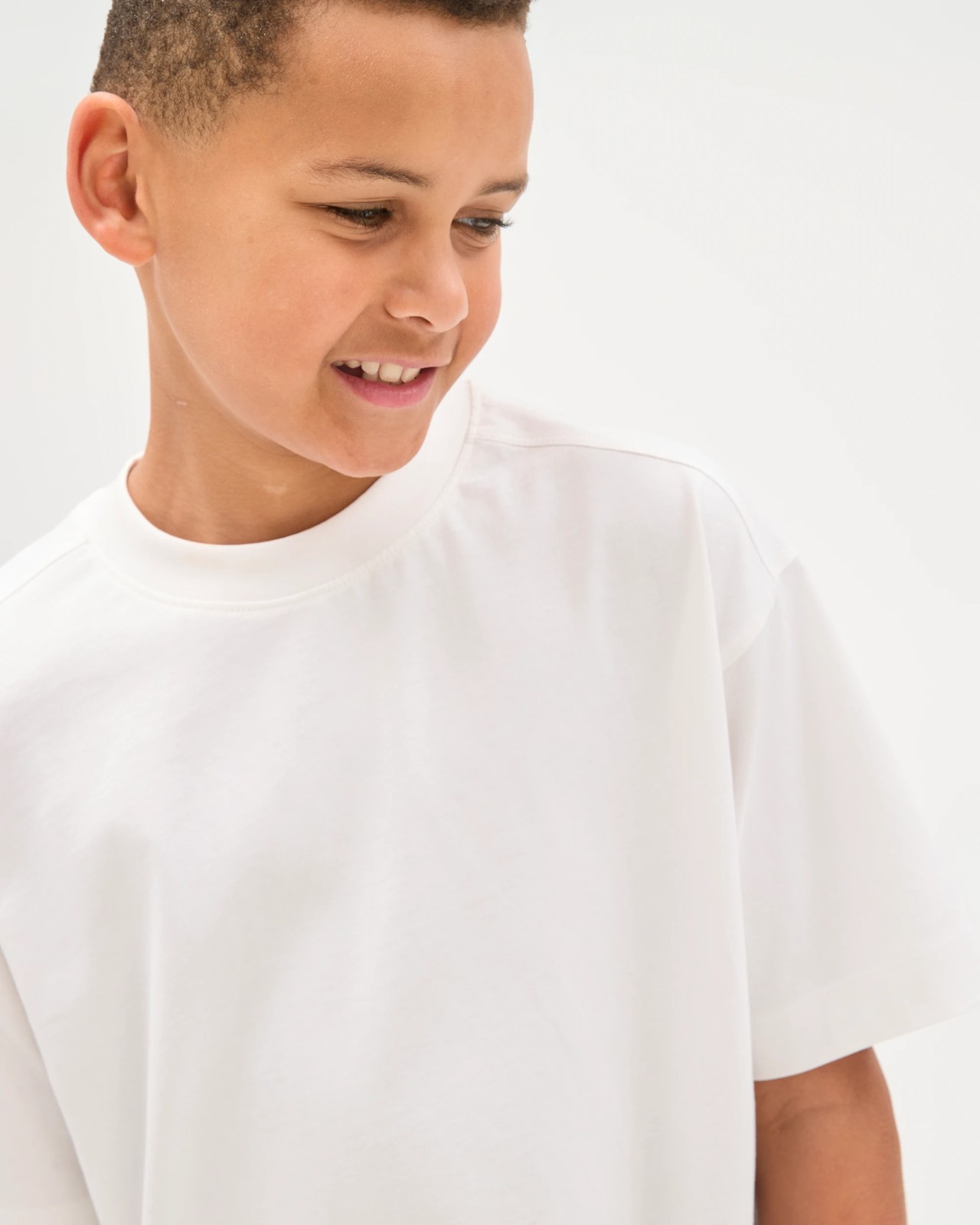 Australian Cotton Oversized Plain T-Shirt - White 3 of 6