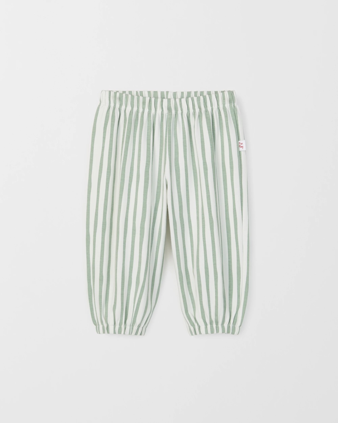 Baby Organic Cotton Jersey Balloon Pants - Stripe Della Robbia Blue 5 of 6