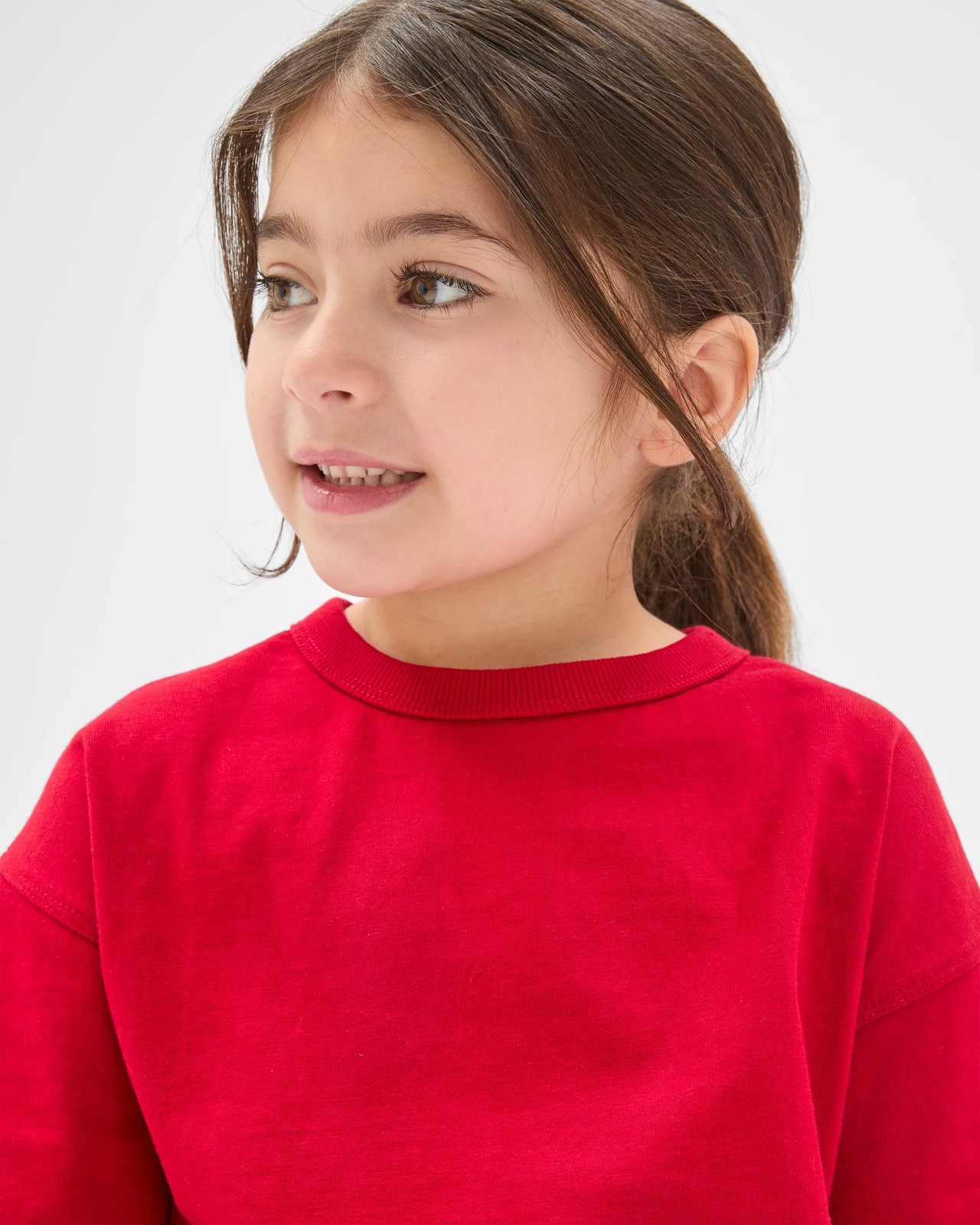 Organic Cotton Heavy Weight Oversized Plain T-Shirt - Red 4 of 5