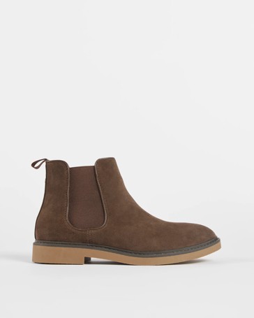 Genuine Leather and Suede Chunky Chelsea Boots - Jason