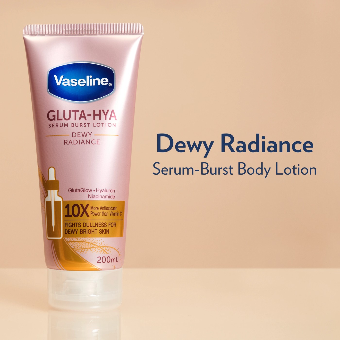 Vaseline Gluta-Hya Serum Burst Dewy Radiance Body Lotion 200ml 4 of 6
