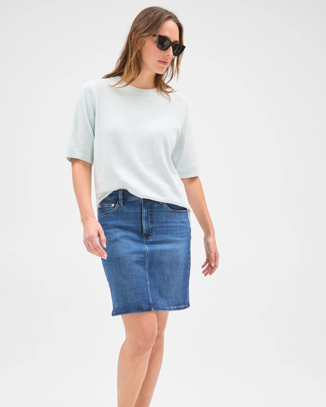 Shape Your Body Classic Mini Denim Skirt 2 of 5