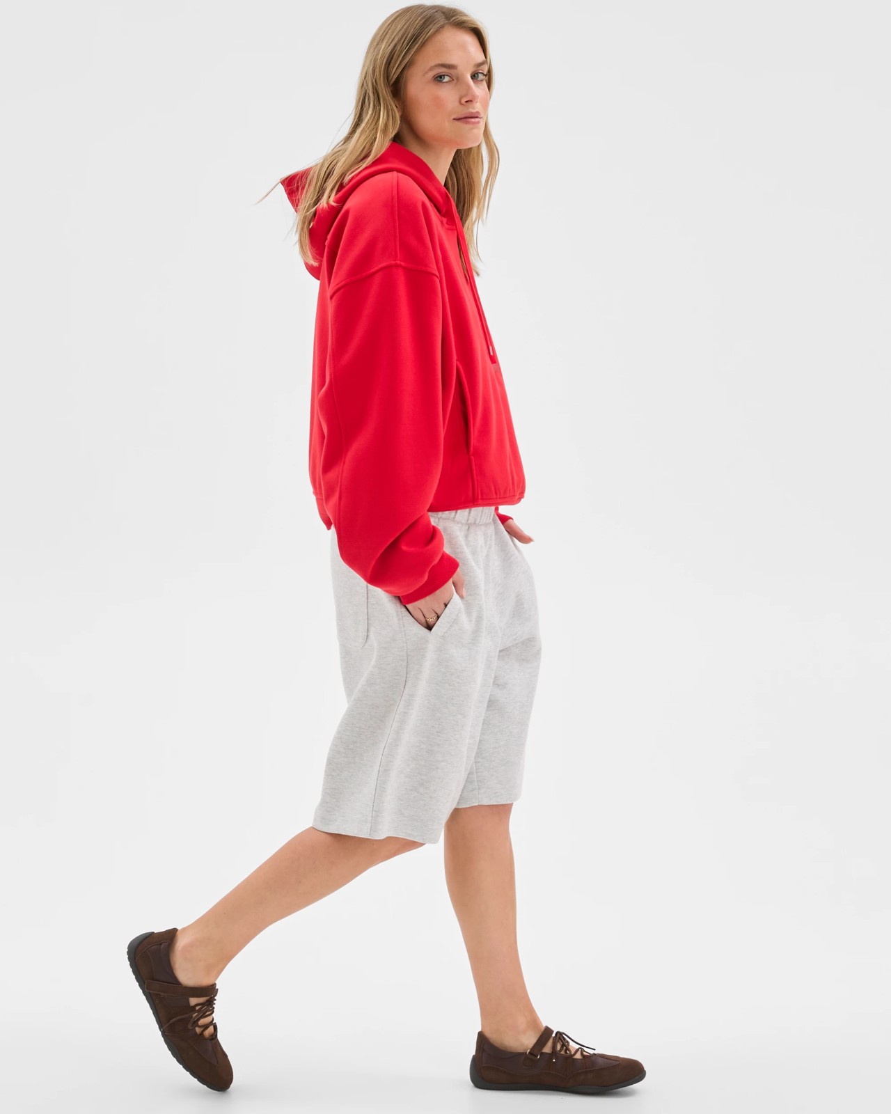 Lily Loves Fleece Shorts - Silver Marle 4 of 5