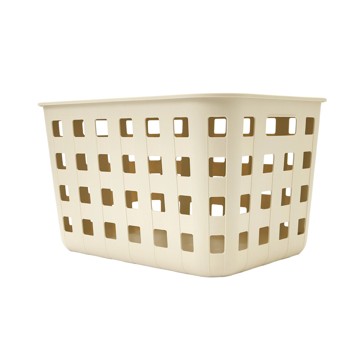 45L Rectangle Trellis Basket with Lid, Beige - Anko