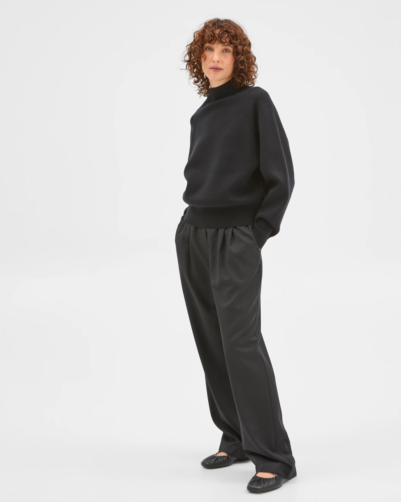Preview Raglan Detail High Neck Jumper - Black 3 of 6