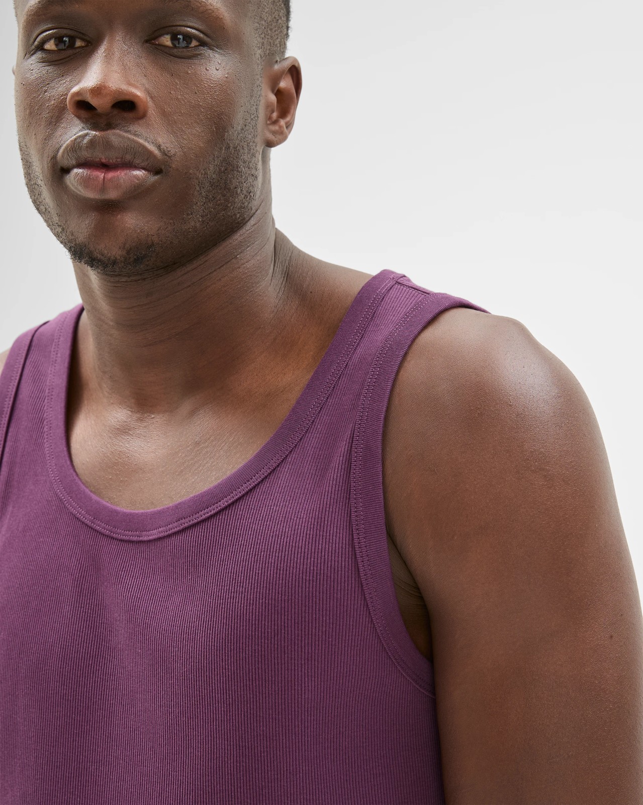 Commons Australian Cotton Rib Tank Top - Blackberry 3 of 6