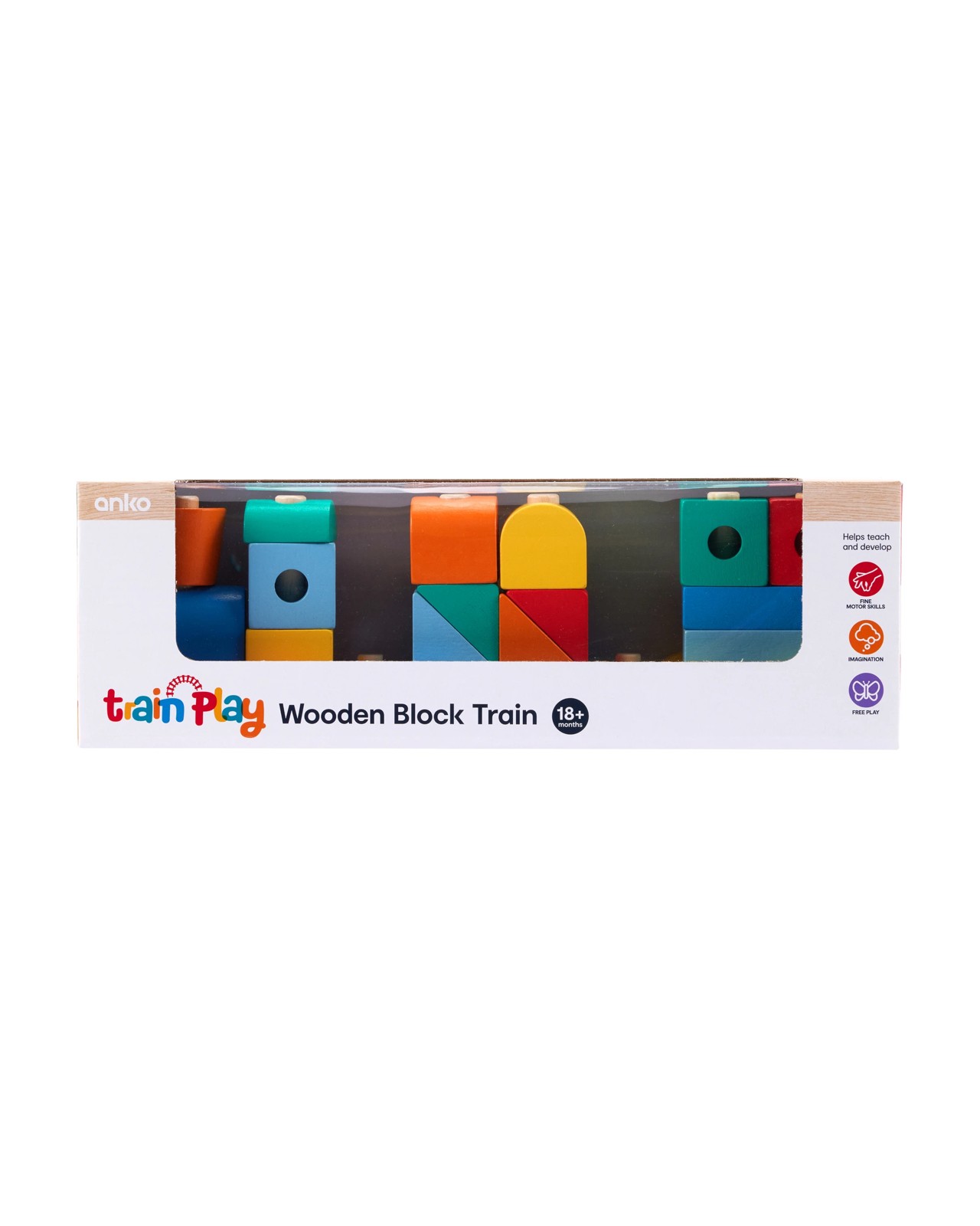 Anko Wooden Block Train Playset 5 of 6