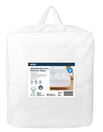 Anko 1500GSM Ball Fibre Mattress Topper