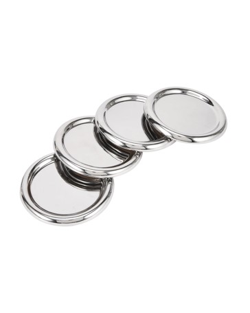 Anko 4 Silver Look Bubble Coasters