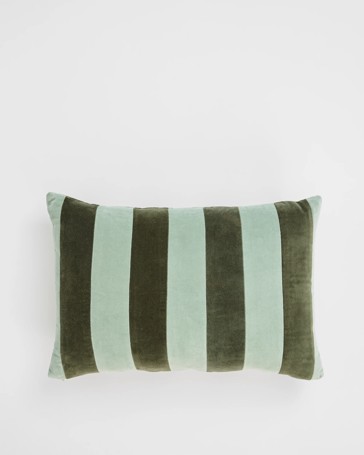 Lacy Velvet Stripe Cushion