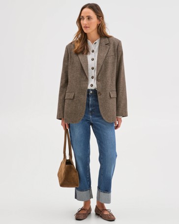 Oversized Tweed Blazer