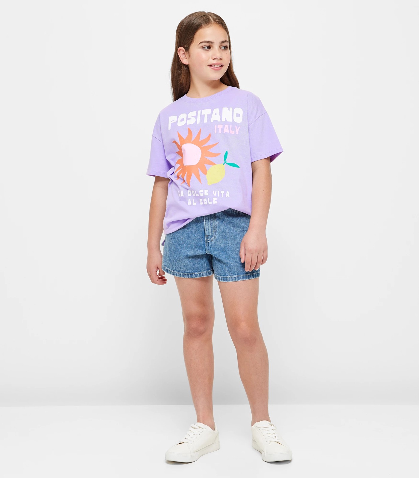 Positano Graphic Longline T-shirt | Target Australia