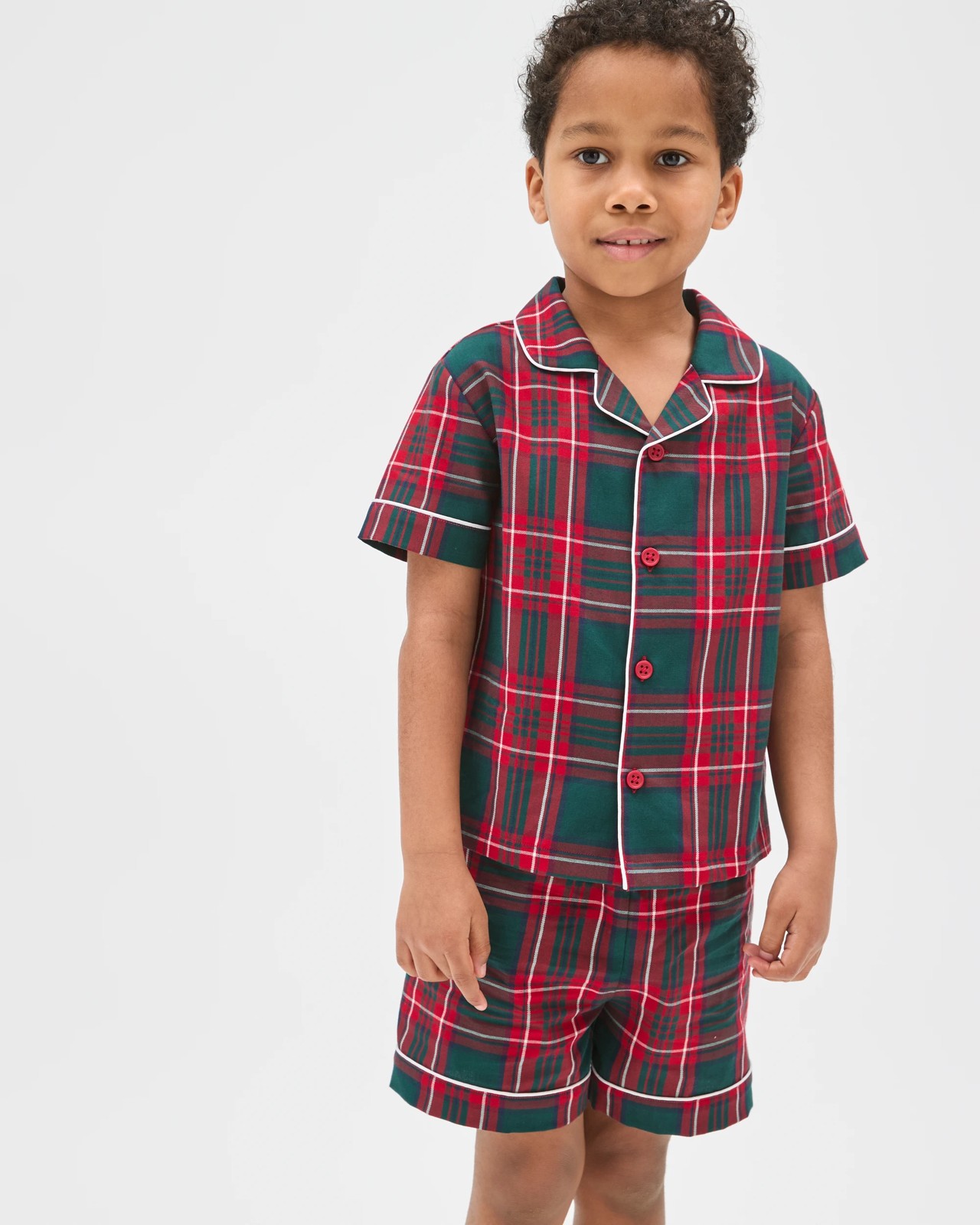 Family Matching Christmas Australian Cotton Younger Kids Pyjama Set - Tartan 3 of 6