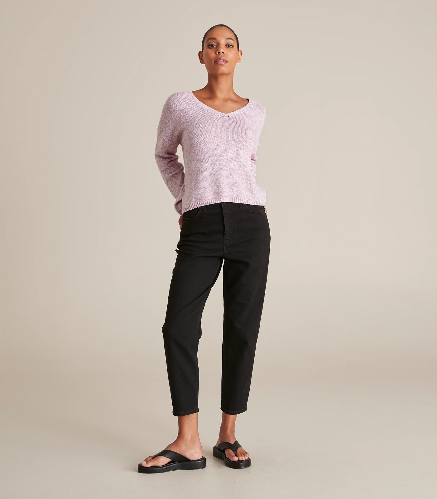 Australian Cotton Deep V-Neck Jumper 2 of 6