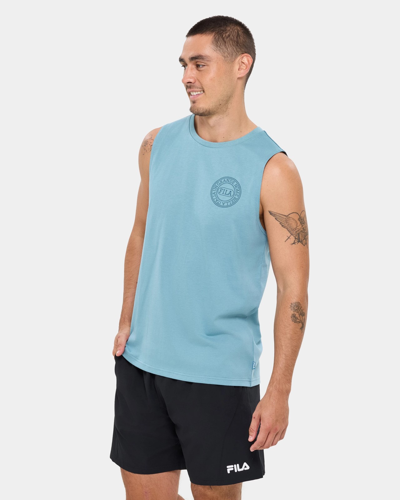 Fila Piero Graphic Tank Top - Piero Smoke Blue 3 of 5