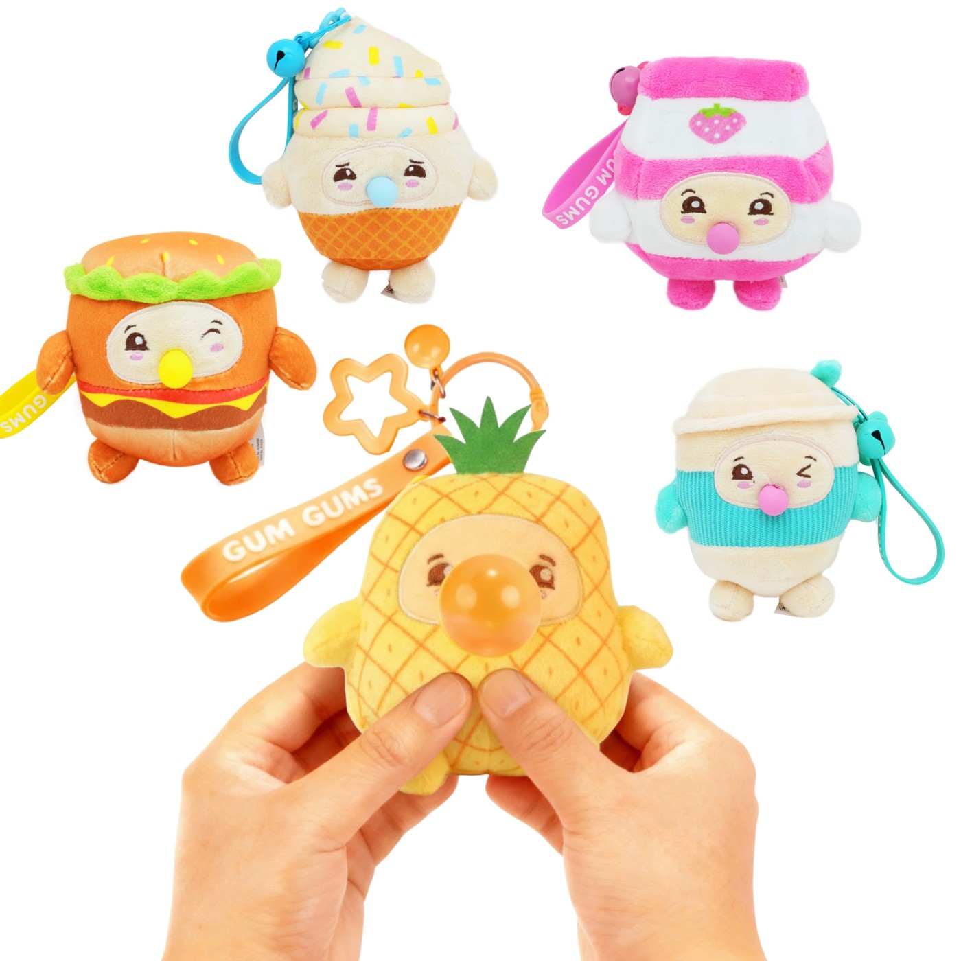Gum Gums Bubble Buddies Keychain Plush - Assorted 5 of 5