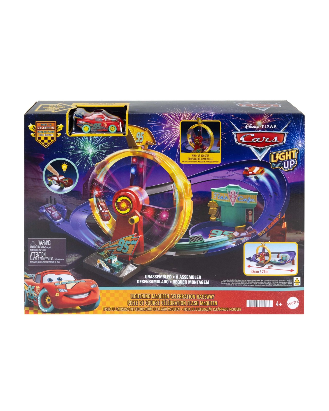 Disney And Pixar Cars Race To Celebrate Lightning Mcqueen Celebration Raceway Playset & Toy Car 3 of 5