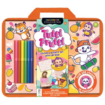 Kaleidoscope Colouring: Tutti Frutti Colour and Activity Set with Lap Desk - Book