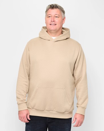 Plus Size Textured Fleece Hoodie
