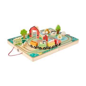 17 Piece Wooden Take Along Train Set - Anko
