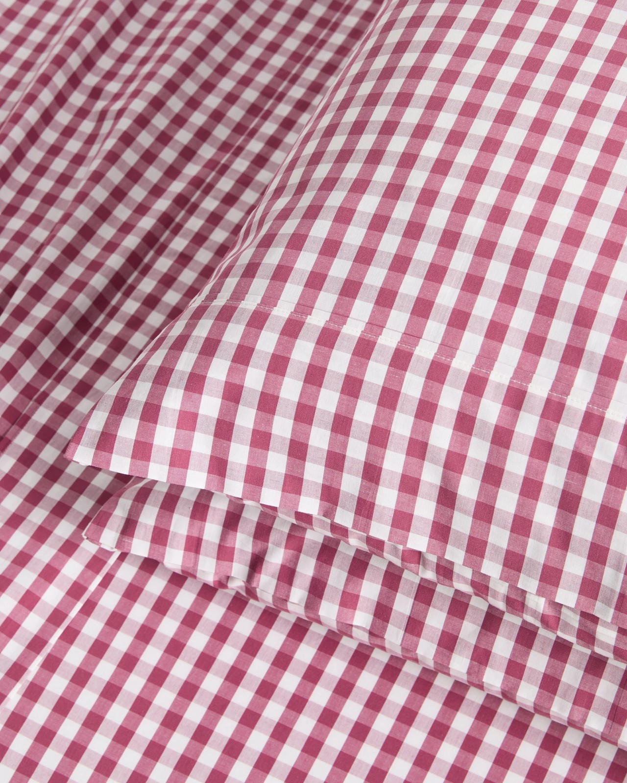 Gingham Australian Cotton Mix & Match Fitted Sheet - Vintage Rose 5 of 5
