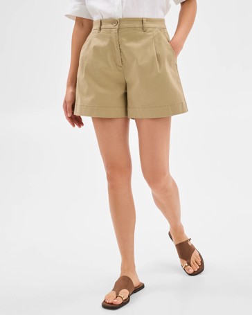 Australian Cotton Pleat Front Shorts