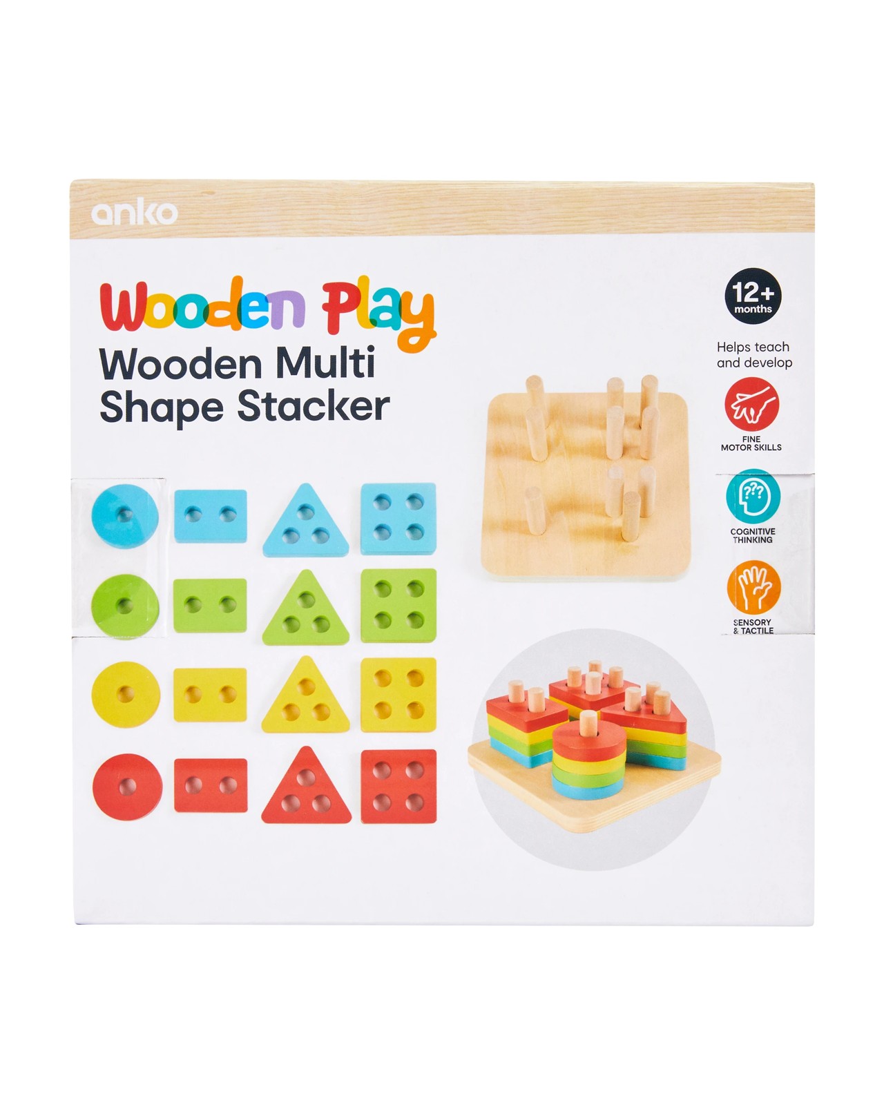 Wooden Multi Shape Stacker - Anko 6 of 6