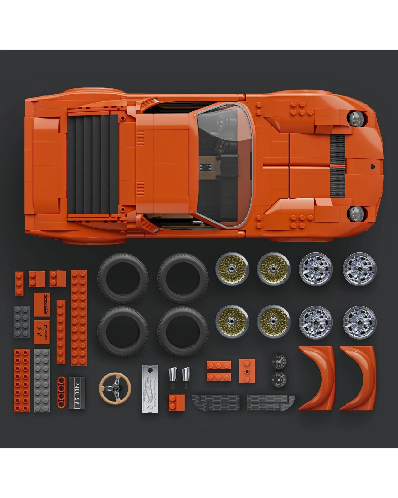Hot Wheels ’71 Lamborghini Miura P400 SV Building Toy Kit 4 of 5