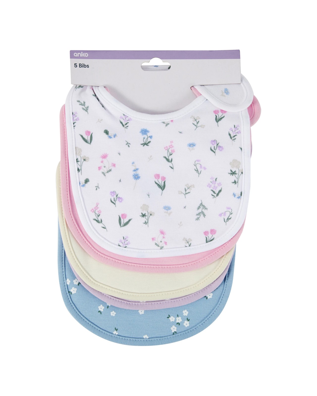 Anko 5 Pack Bibs - Floral 5 of 5
