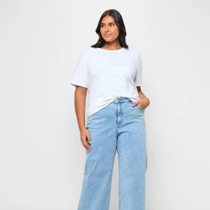 Plus Size Denim Wide Leg Full Length Jeans thumbnail 2
