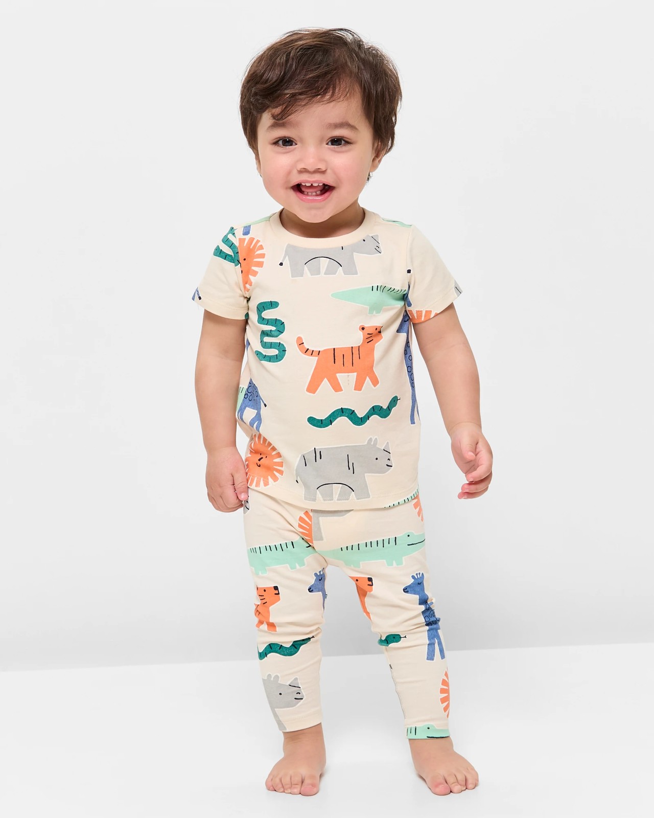 Baby Organic Cotton Leggings 3 Pack - Animals 6 of 6