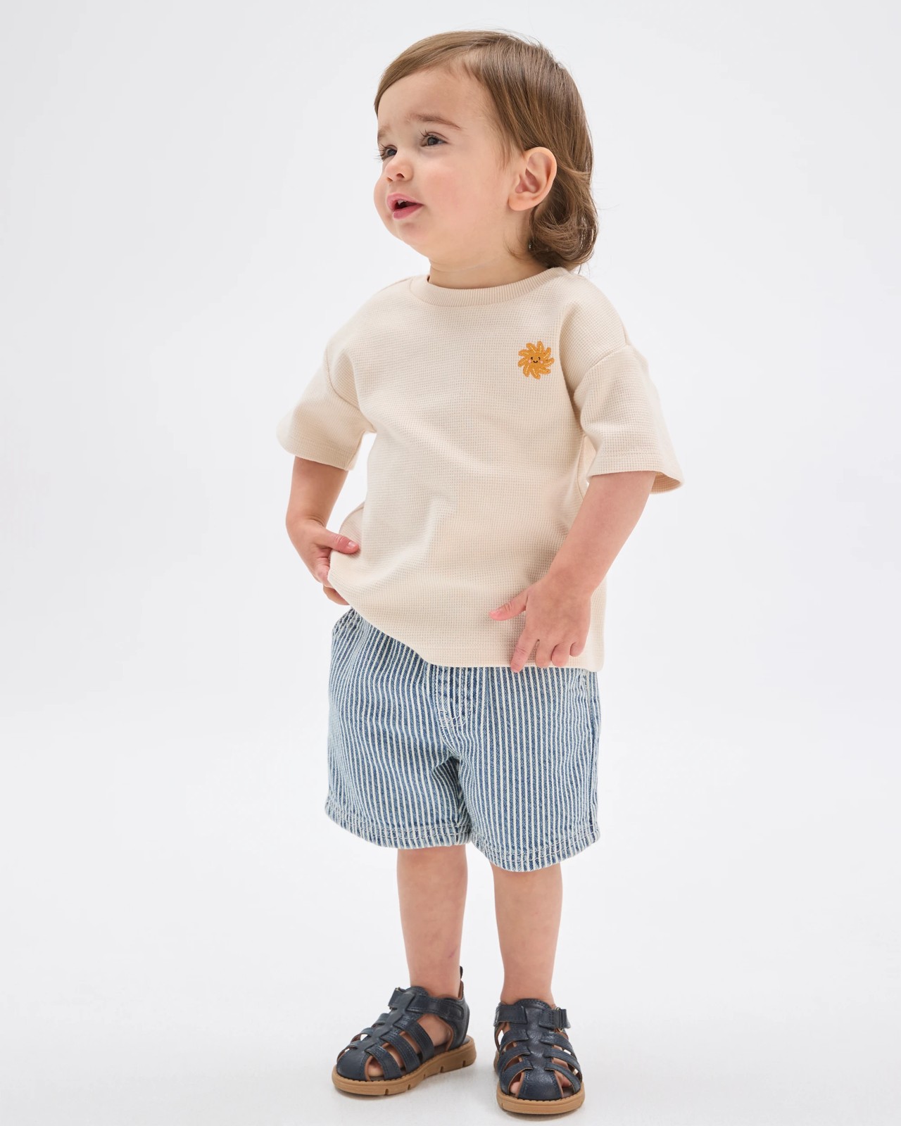 Baby Organic Cotton 2 Pack Waffle T-Shirts - Sea Icons Blue 6 of 6