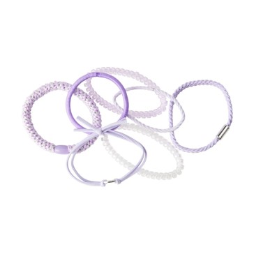 7 Piece Hair Elastics, Lilac - OXX Haircare