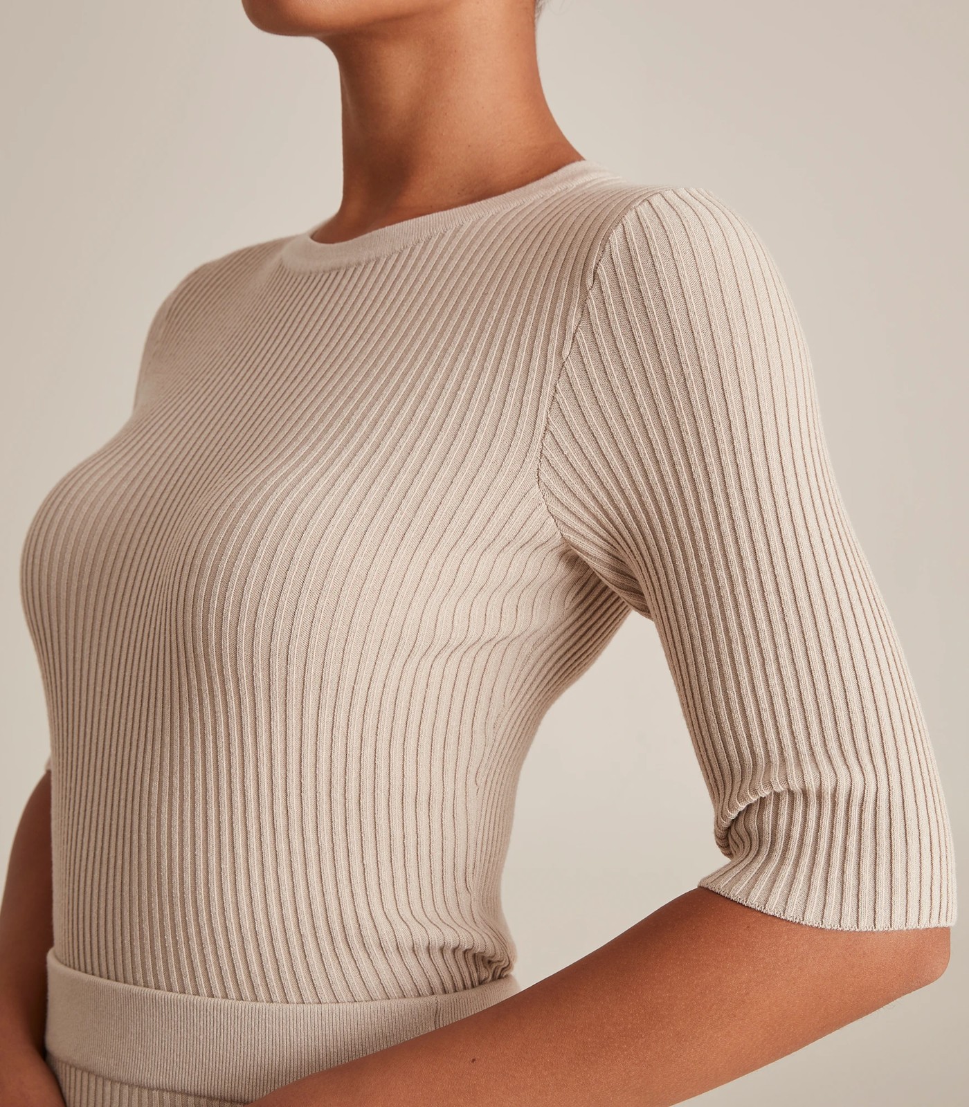 Preview Elbow Sleeve Rib Knit Top Target Australia