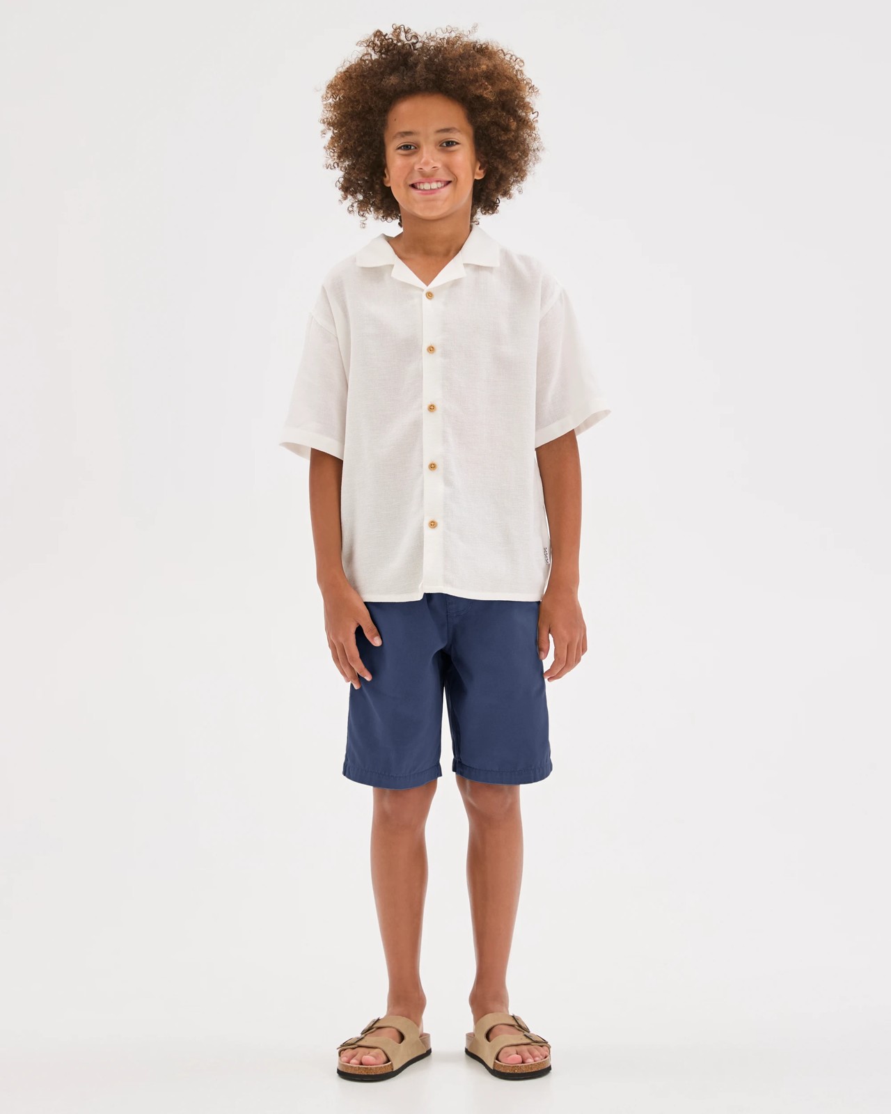 Elastic Waist Chino Shorts - Navy 2 of 6