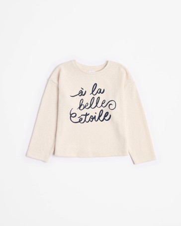 Textured Knit Long Sleeve Top
