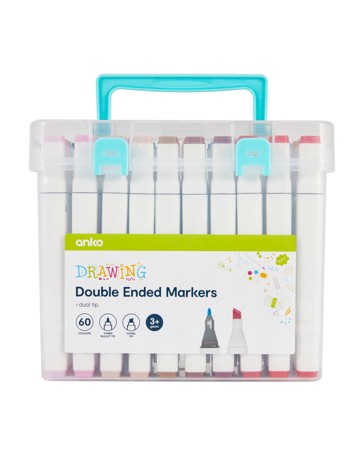 Anko 60 Pack Double Ended Markers