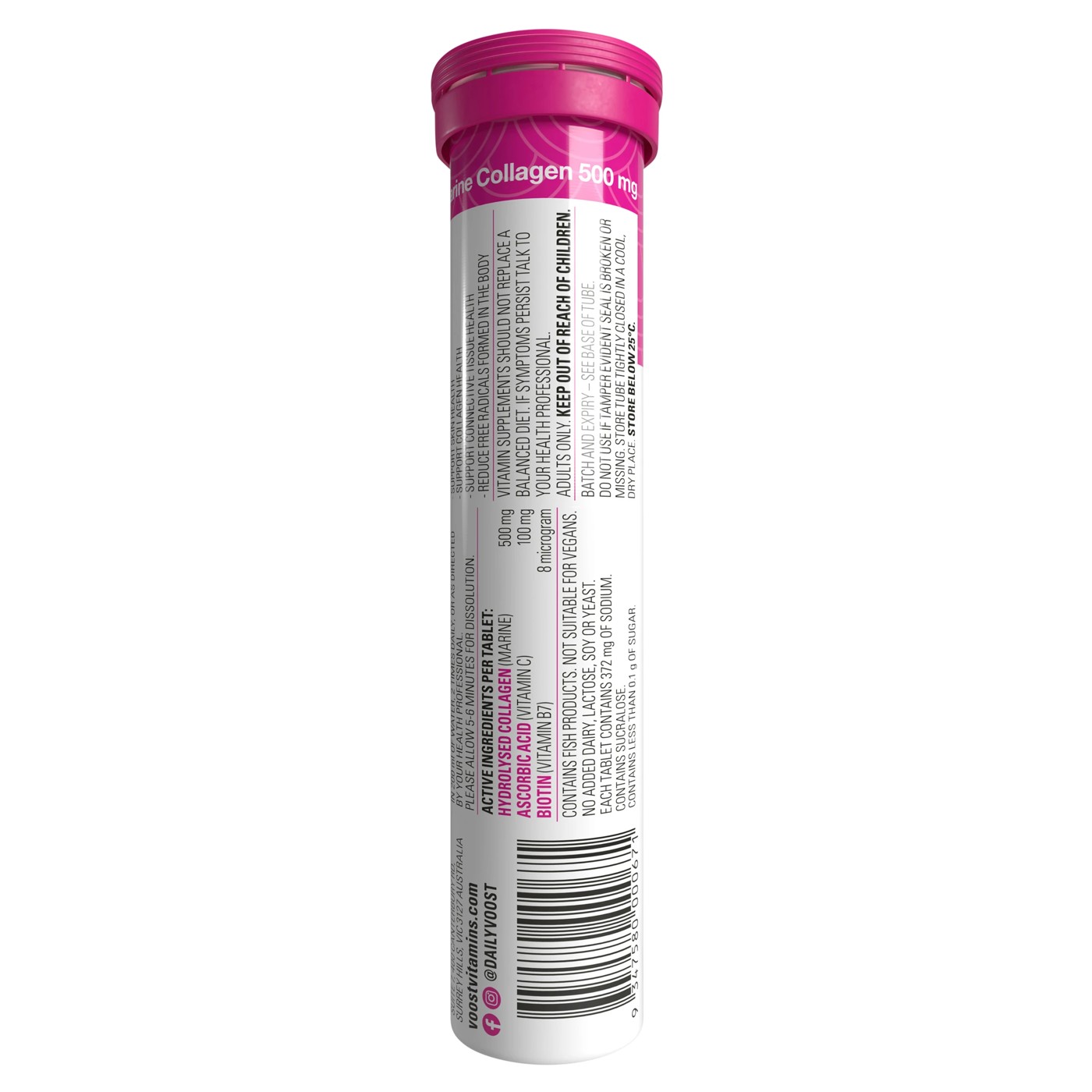 20 Pack Voost Collagen Effervescent Tablets 2 of 6