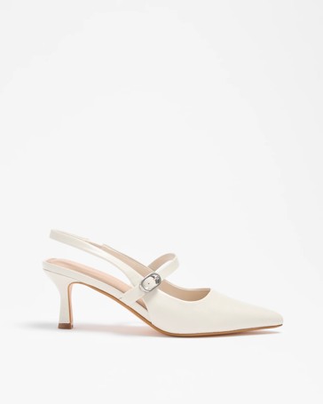 Womens Sling Back Kitten Heel - Cecilia