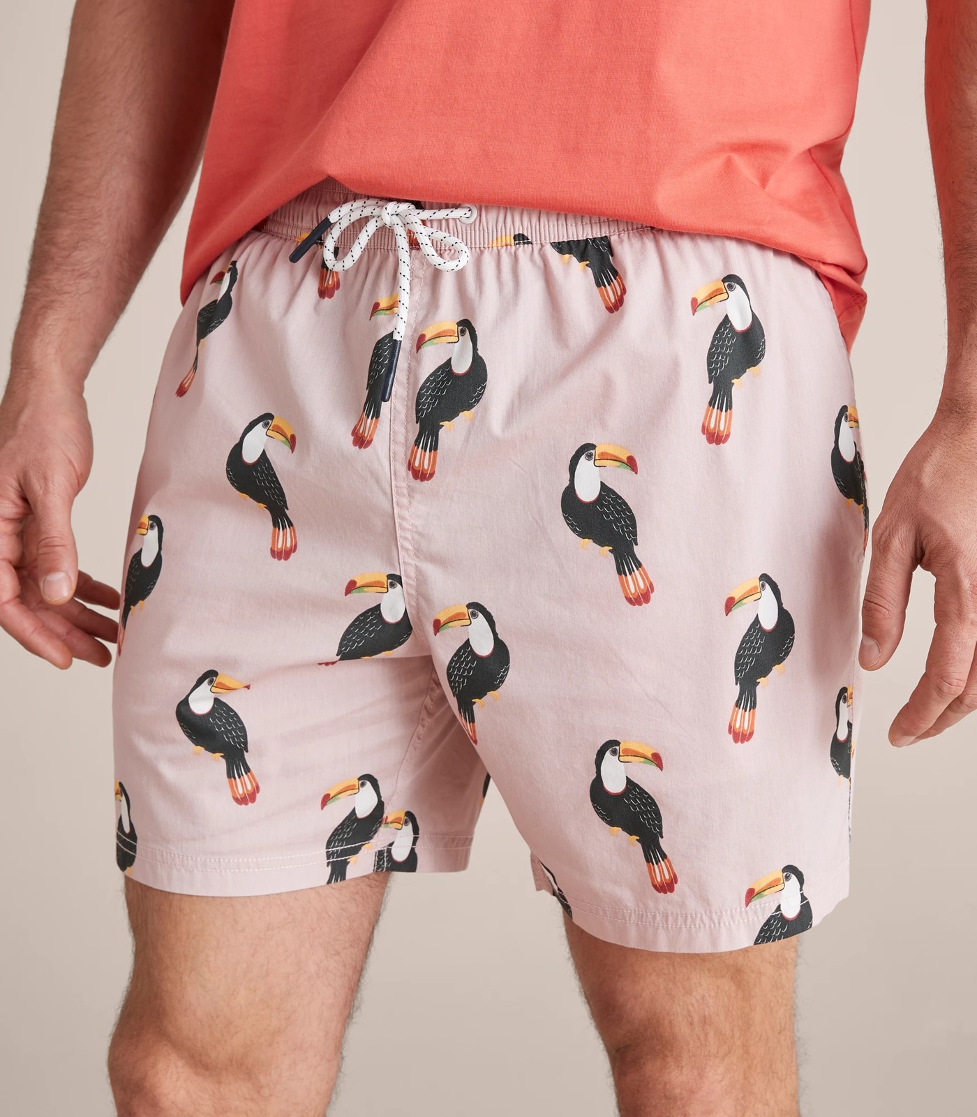 River island store flamingo swim shorts