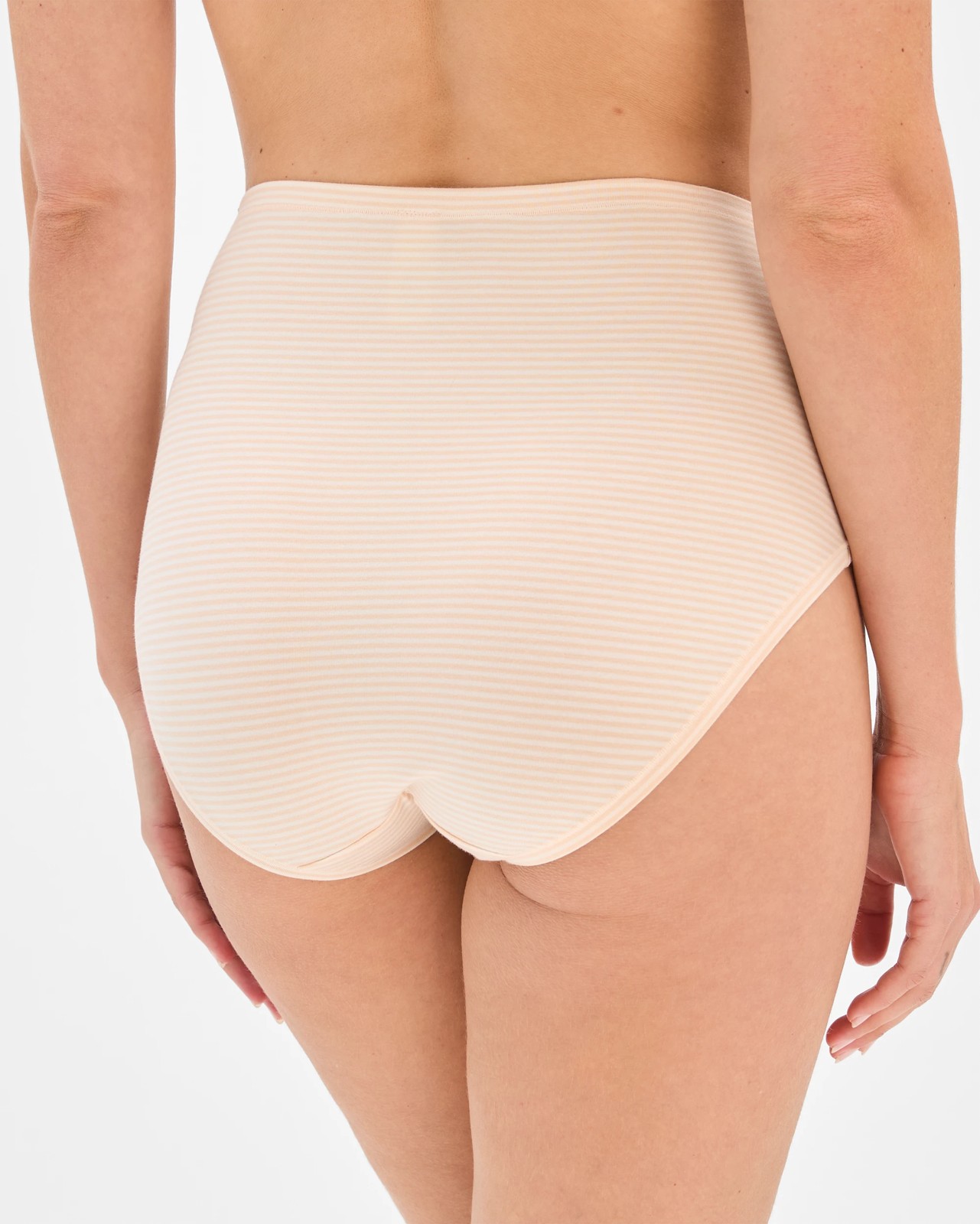 2 Pack Bamboo Full Briefs - Latte/Bare Beauty Stripe 4 of 4