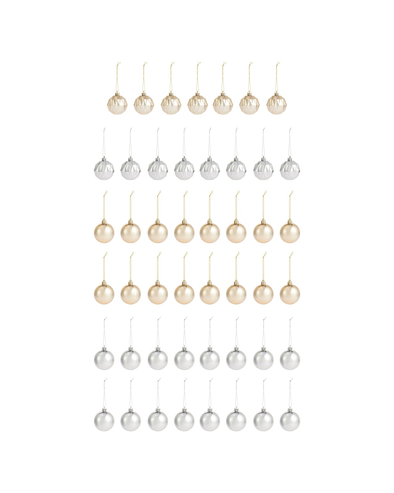 Anko 47 Pack 6cm Luxury Baubles 2 of 6
